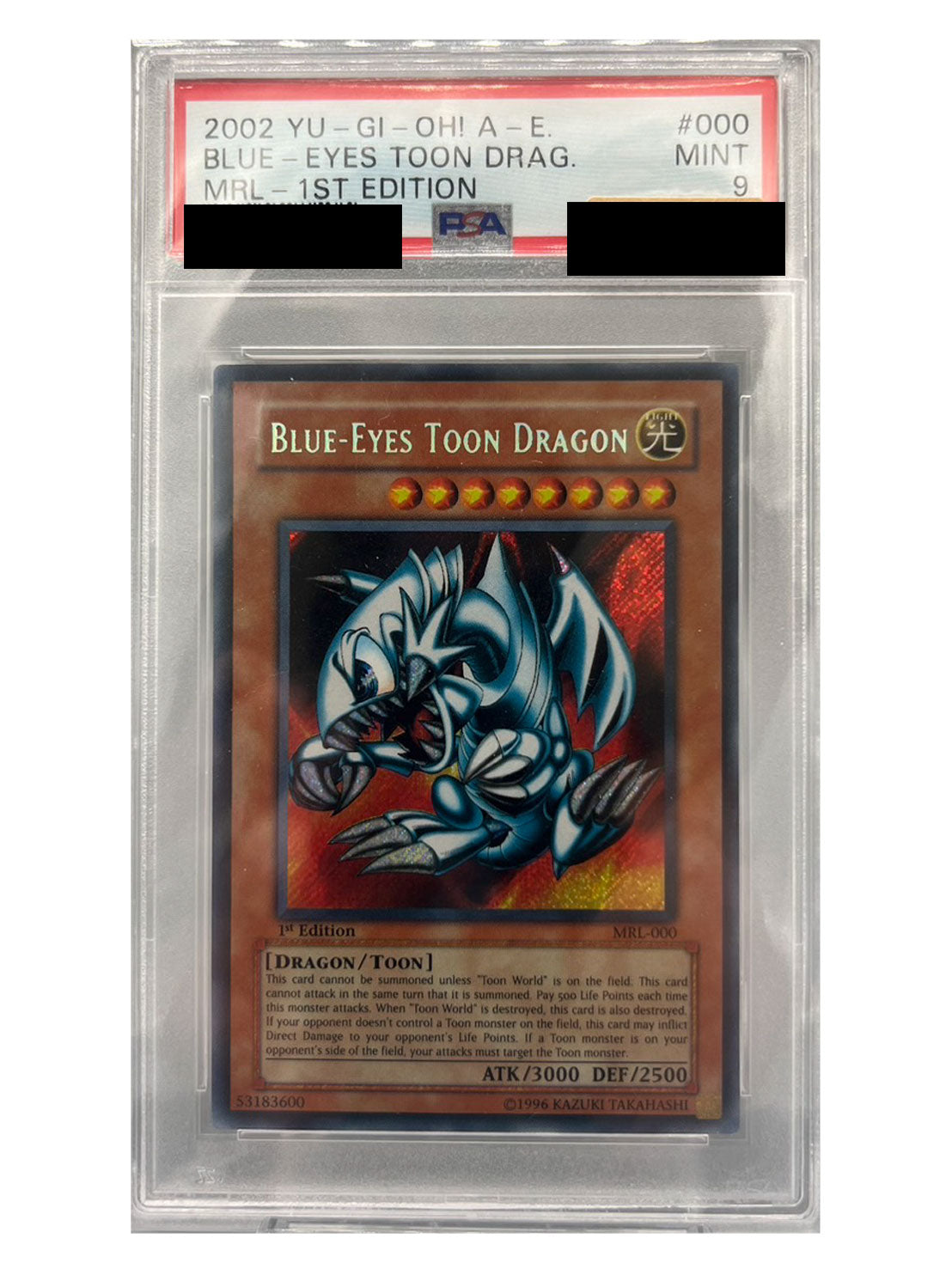 〔PSA9鑑定済〕旧アジア版 ブルーアイズトゥーンドラゴン【シークレット】{MRL-000}《モンスター》